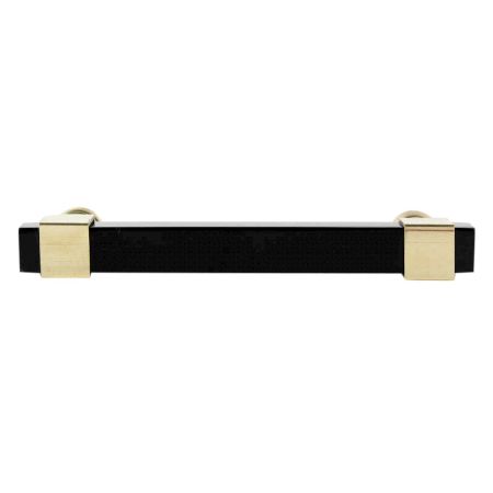 Black Resin And Brass Small Door Handles